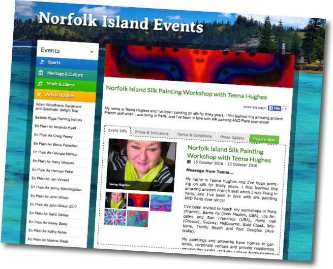 Norfolk Island Silk Painting Week