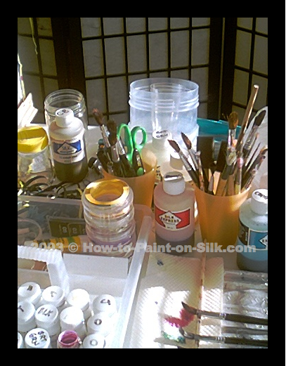 How to Paint on Silk Mastermind Course - paintbrushes etc