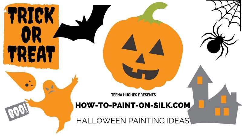 Where can I find Halloween ideas for painting on silk?