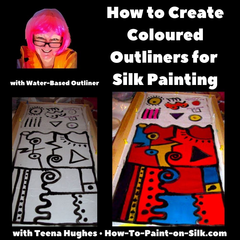 How to Create coloured outliners for silk painting