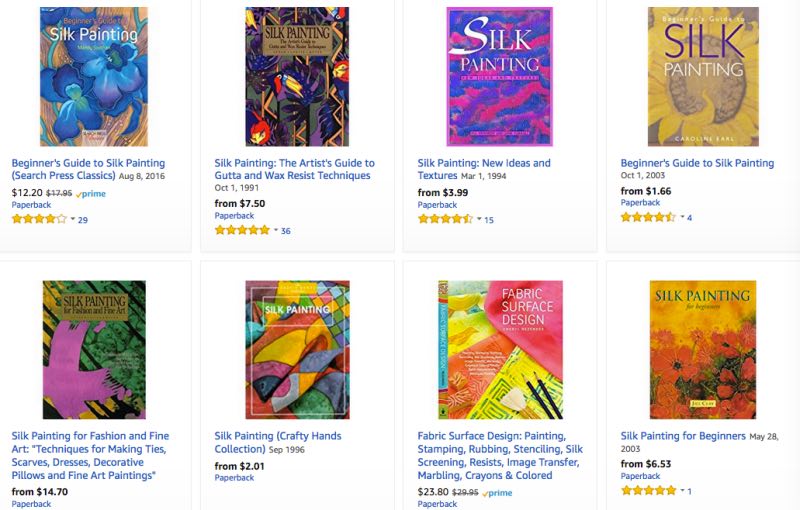 Books about silk painting available online