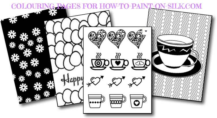 Silk Painting News on colouring pages