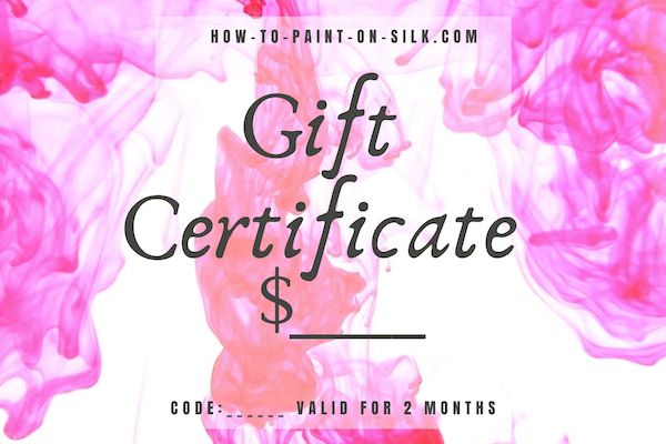 Gift Certificates for Silk Painting