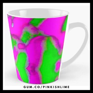 Pinkiish Lime Tall Coffee Mug by Teena Hughes