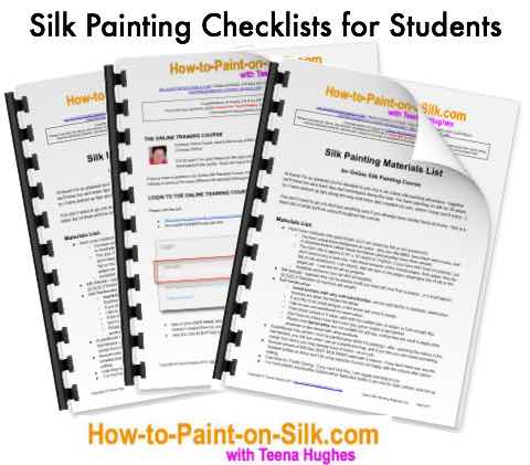 Quick start checklist for silk painting students